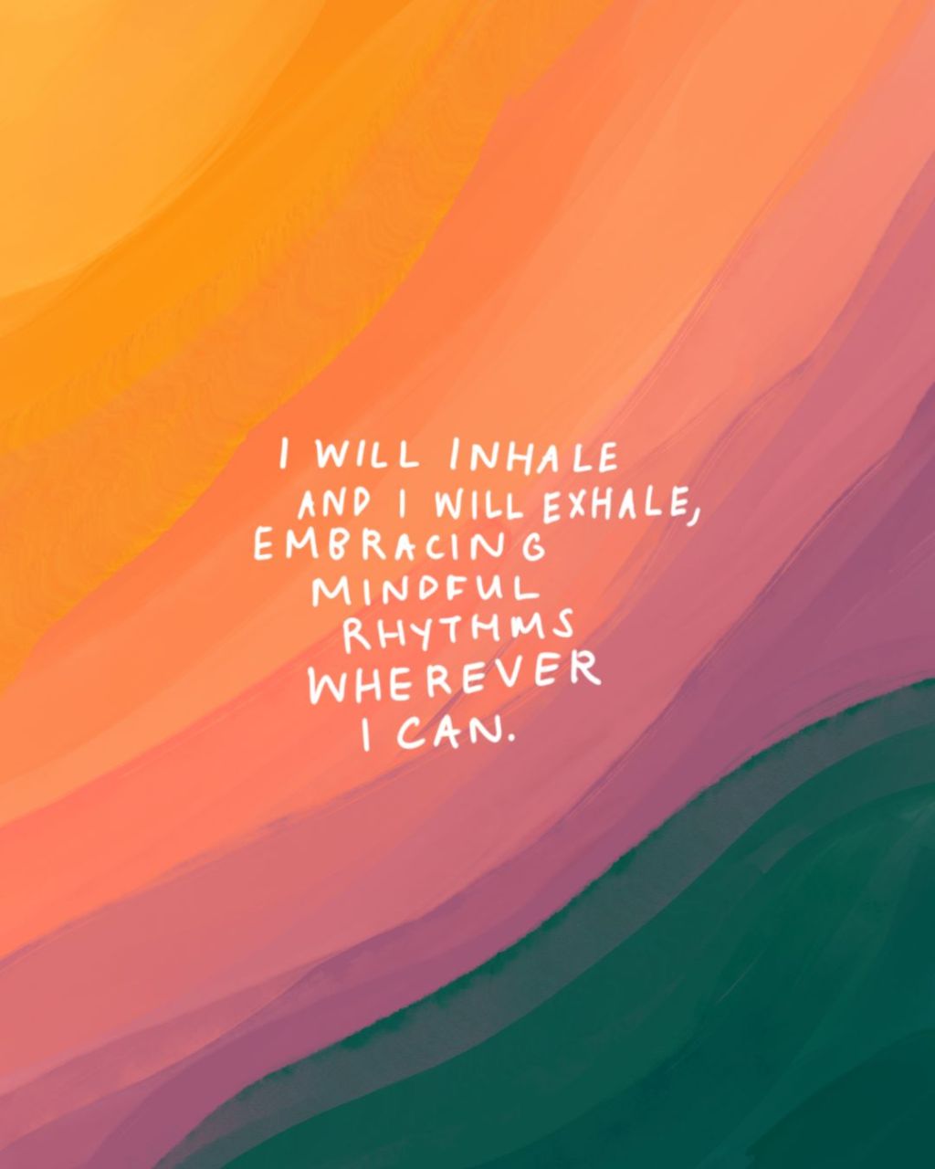 Creating a rhythm is about having something you can return&nbsp;to