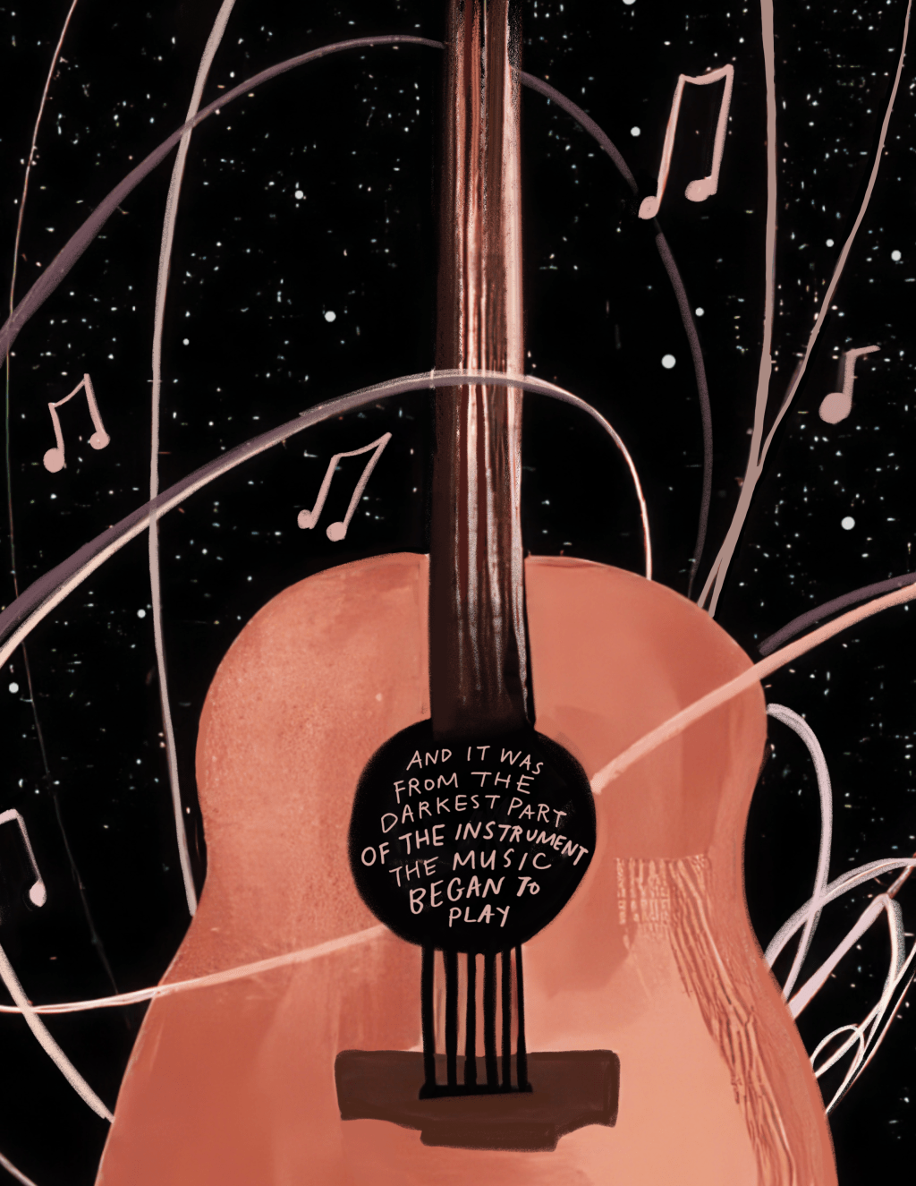 From the darkest place of the instrument, the music&nbsp;plays